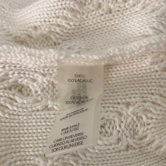 Calvin Klein Ivory cable Knit Sweater dress M classic chic old money minimalist - Picture 5 of 5